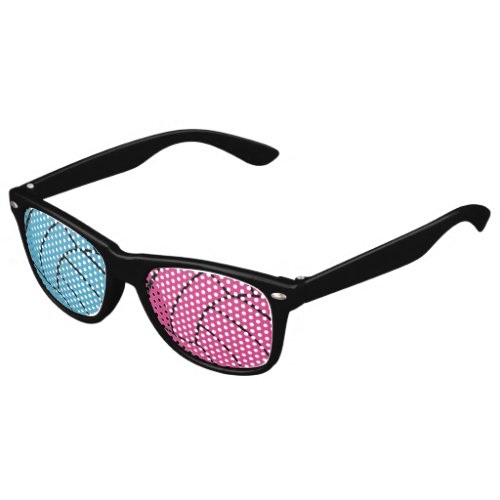 Pink  Turquoise Volleyball Sunglasses