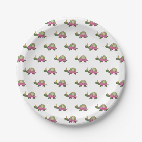 Pink Turtle Party Plates