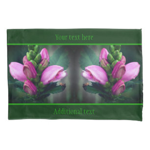 Pink Turtlehead Flower Close Up Personalized Pillow Case