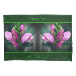 Pink Turtlehead Flower Close Up Personalized Pillow Case