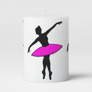 Pink Tutu Ballerina Ballet Dancer Dance Teacher Pillar Candle