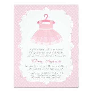 Baby Girl Tutu Shower Invitations 1