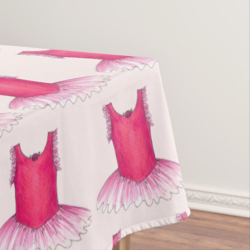 Pink Tutu Ballet Dancer Ballerina Dance Recital Tablecloth