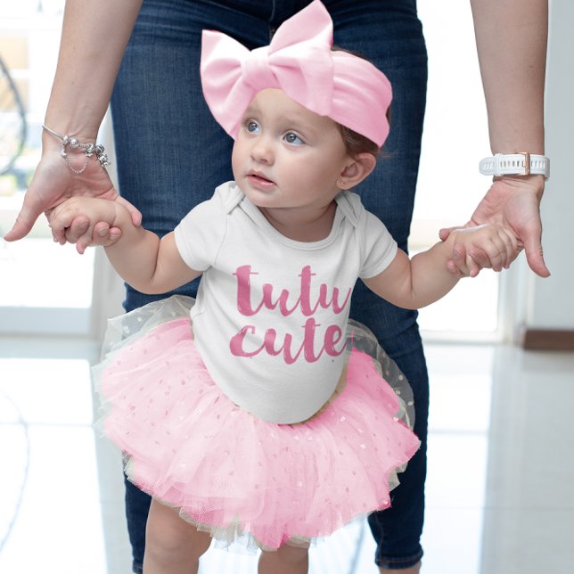 Pink Tutu Cute Baby Girl Tutu Romper (Perfect little t-shirt to wear with a cute little tutu!)