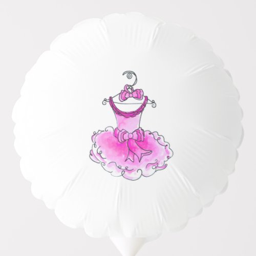 Pink tutu dress balloon