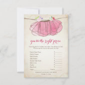 Pink Tutu Guess the Right Price Game Invitation (Front)