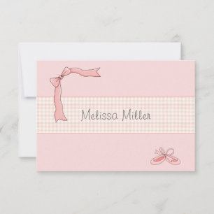 Pink Tutu Personalized Thank You / Notecard