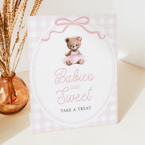 Pink Tutu Teddy Bear Baby Shower Sweets Table