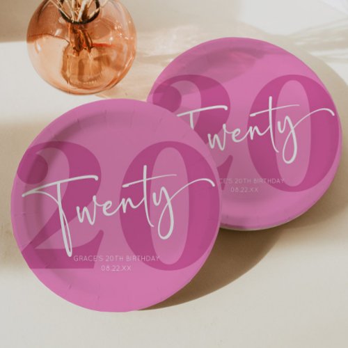 Pink Twenty 20th Twentieth Birthday Party