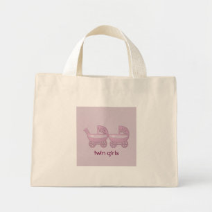 pink twin baby buggy mini tote bag