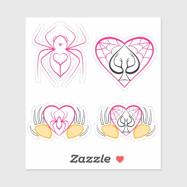 Pink Twink Spider Lovers Sticker (Sheet)