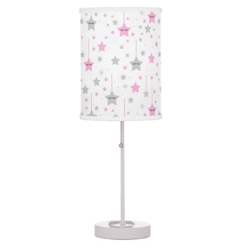 Pink Twinkle Little Sleepy Star Girl Nursery Table Lamp