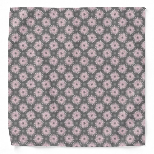 Pink Twirl Pattern Dot Bandana (Front)