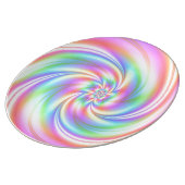 Pink Twirl Porcelein Plate Large (Side)