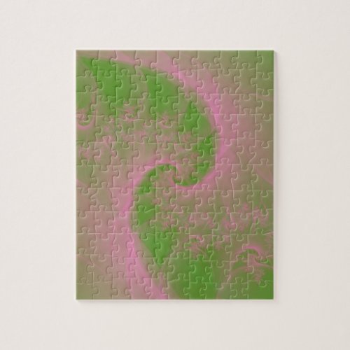 Pink Twist on Green Puzzle