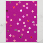 Pink Twisty Polka Dot Spiral 2-Sided Scrap Paper (Front)