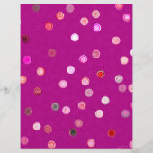 Pink Twisty Polka Dot Spiral 2-Sided Scrap Paper (Back)