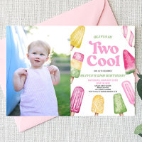 Pink Two Cool Popsicle Picture 2nd Birthday Party