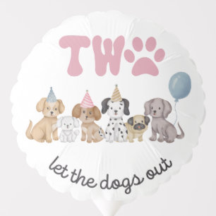 Pink Two Let the Dogs Out Party Balloon