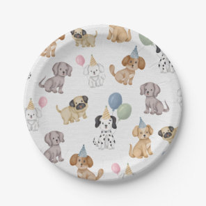 Pink Two Let the Dogs Out Party Plate