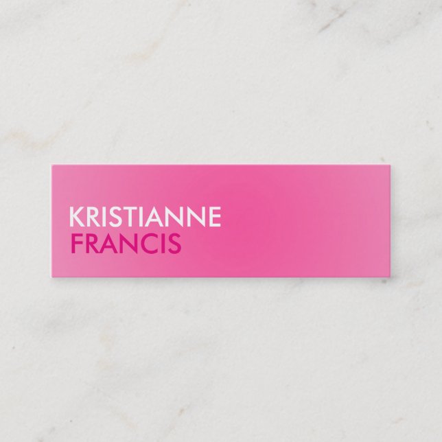 Pink two tone mini cards (Front)