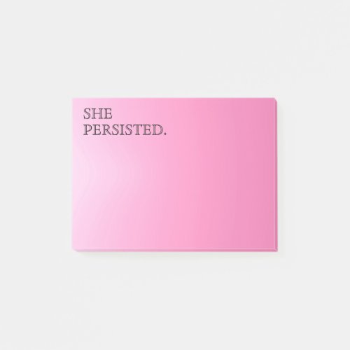 Pink Typography She Persisted Post_it Notes