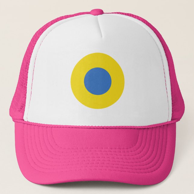 PINK Ukrainian Air Force Roundel Trucker Hat (Front)