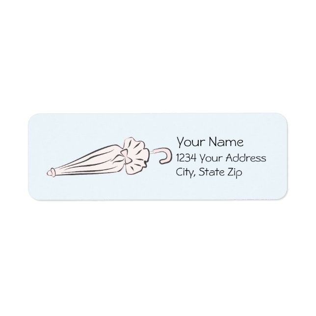 Pink Umbrella Label (Front)