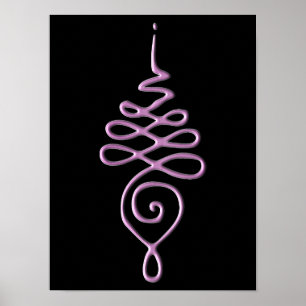 Pink Unalome Poster