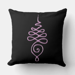 Pink Unalome Throw Pillow