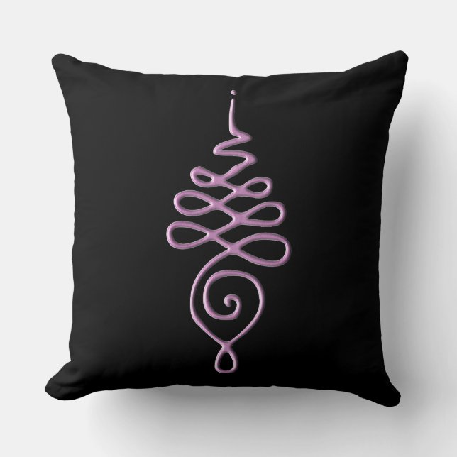 Pink Unalome  Throw Pillow (Front)