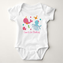 Pink Under the Sea Baby Bodysuit