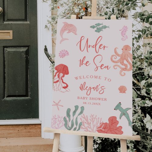 Pink Under The Sea Welcome Sign