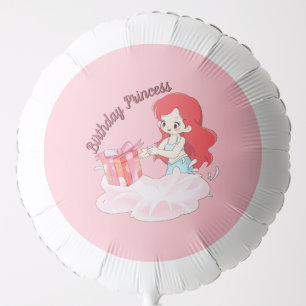 Pink Undersea Birthday Balloon Editable