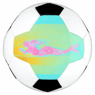 pink underwater mermaid soccer ball