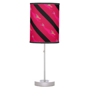 pink underwater mermaids diving table lamp