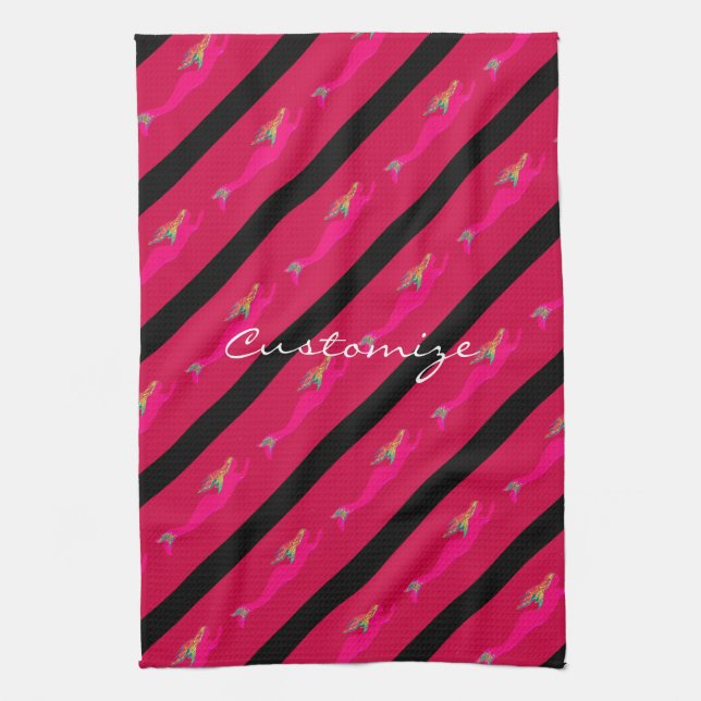 pink underwater mermaids rising towel (Vertical)