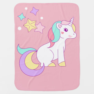 Pink Unicorn Baby Blanket
