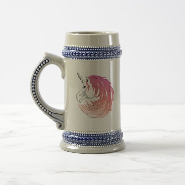 Pink Unicorn Beer Stein (Left)