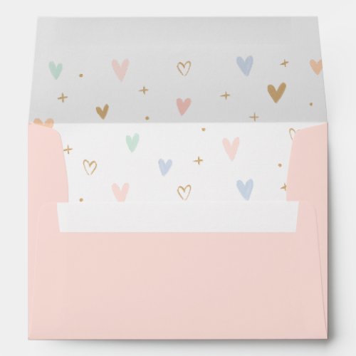 Pink Unicorn Birthday Party Envelope