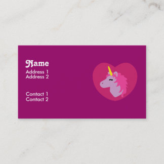 Pink Unicorn Business Cards