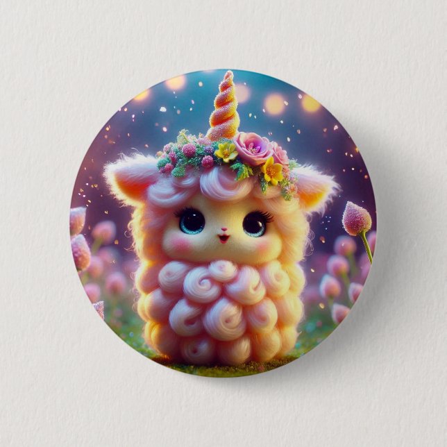Pink Unicorn Button (Front)