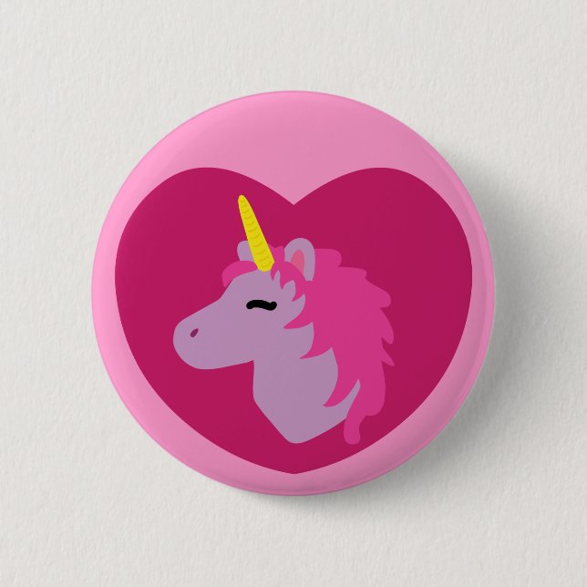 Pink Unicorn Button (Front)