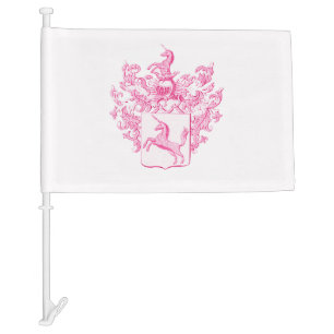 Pink Unicorn Car Flag