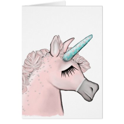 Pink Unicorn Card