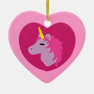 Pink Unicorn Ceramic Ornament
