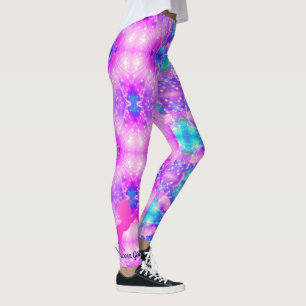 Pink Unicorn Custom Name Leggings Yoga Pants