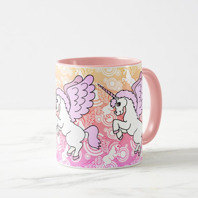 Pink Unicorn Decor Mug (Front Right)