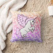 Pink Unicorn Decor Throw Pillow (Blanket)