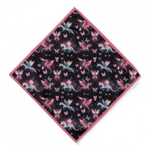 Pink Unicorn Dragon Mix Bandana